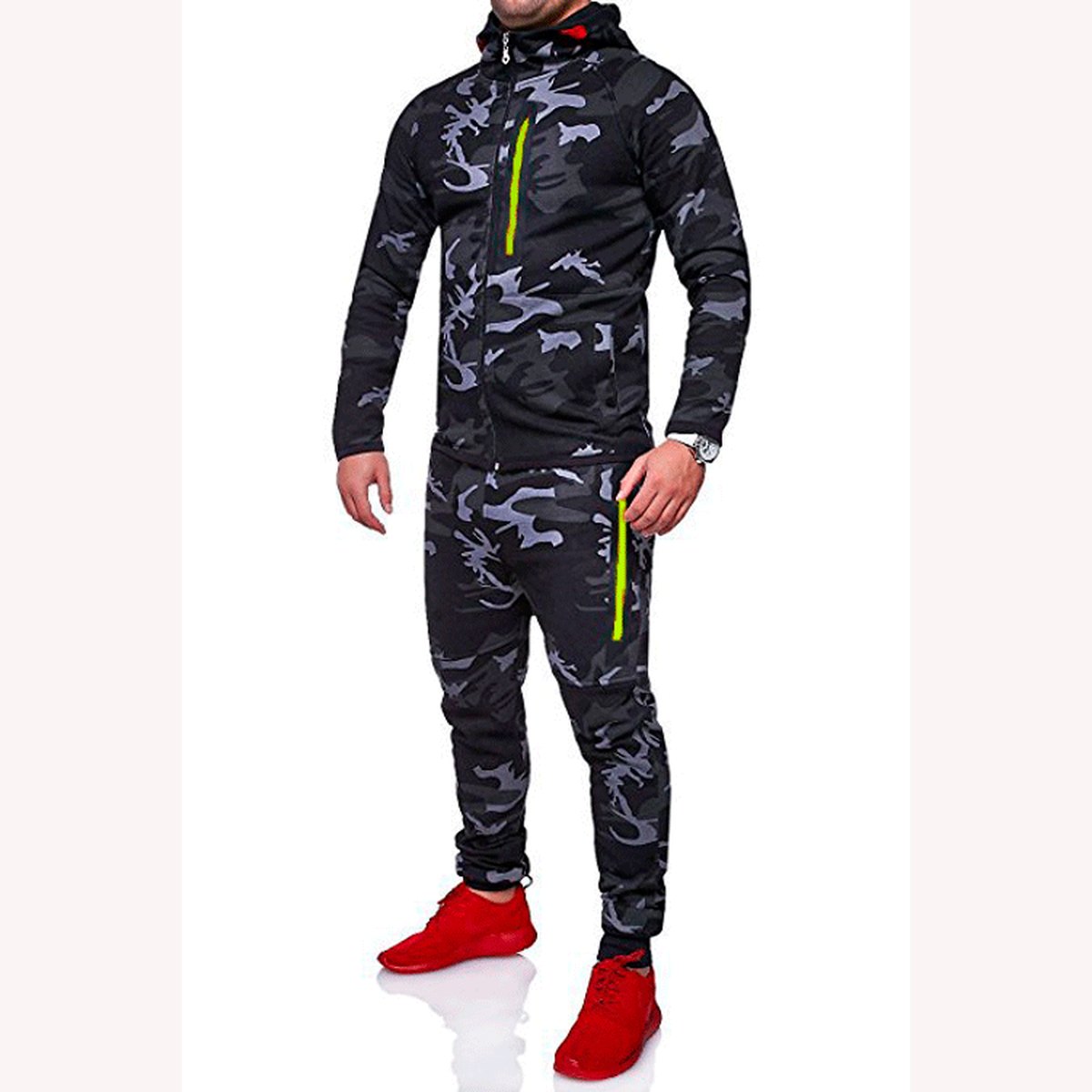 Men's Hooded Camo Tracksuit