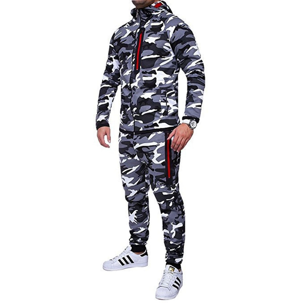Men's Hooded Camo Tracksuit
