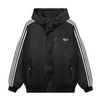 Men's Hooded Leather Coat Jacket