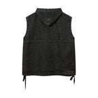 Men's Hooded Pullover Denim Vest