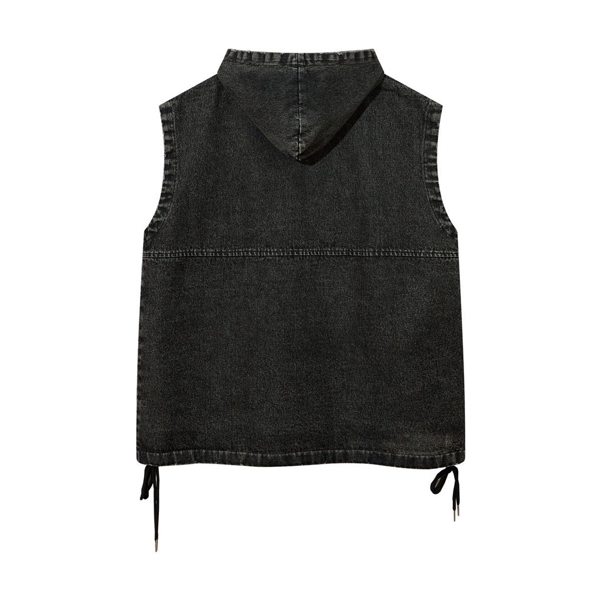 Men's Hooded Pullover Denim Vest