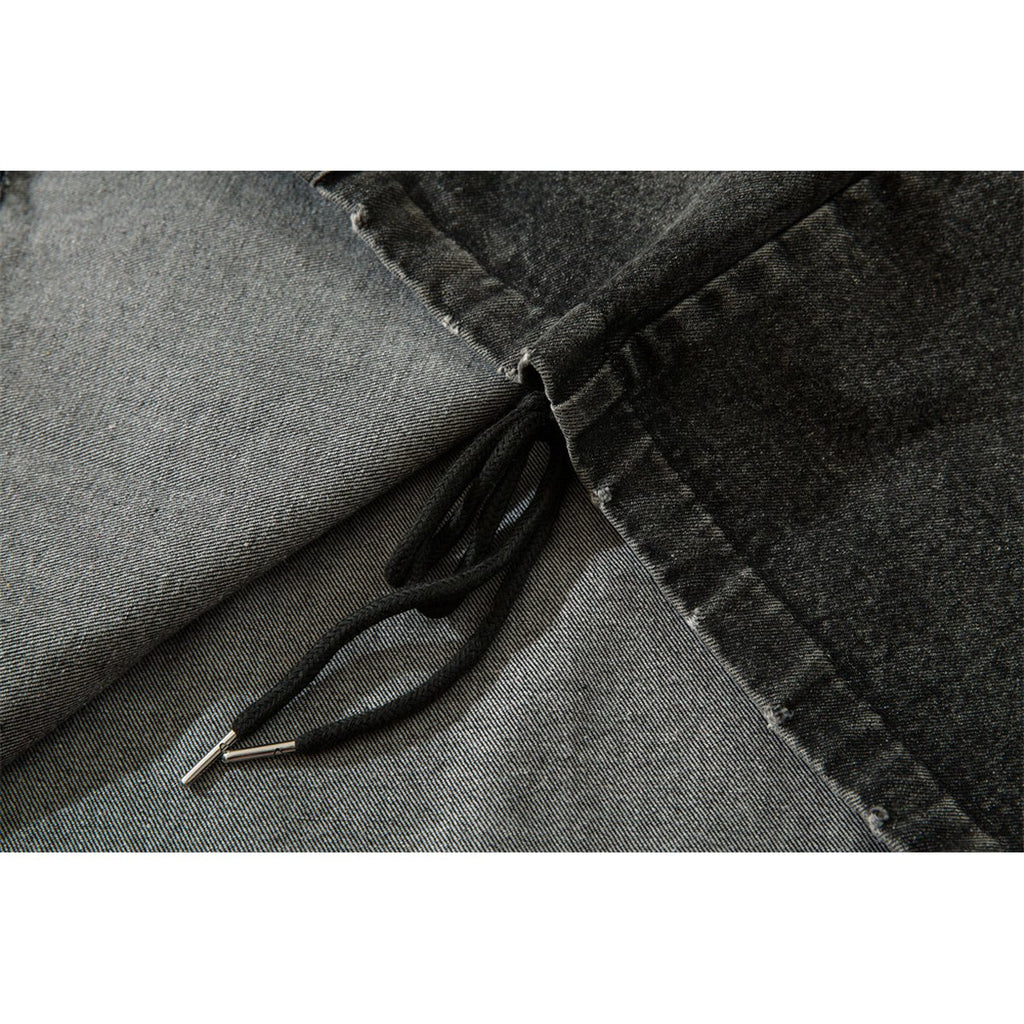 Men's Hooded Pullover Denim Vest
