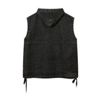 Men's Hooded Pullover Denim Vest
