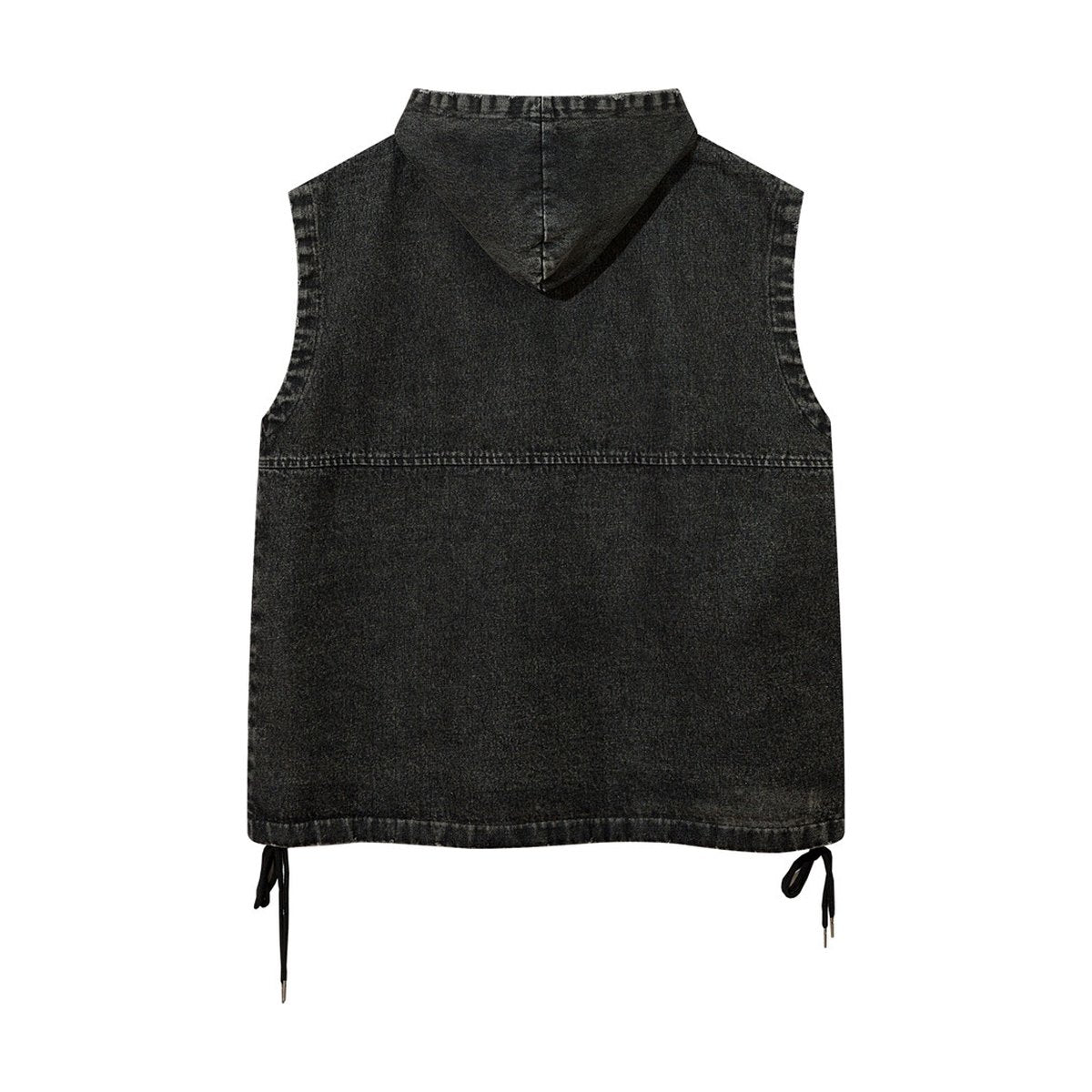 Men's Hooded Pullover Denim Vest