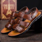 Men's Household Slippers Breathable Leather Sandals
