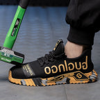 Men's Indestructible Steel Toe Work Shoes Letter Print