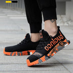 Men's Indestructible Steel Toe Work Shoes Letter Print