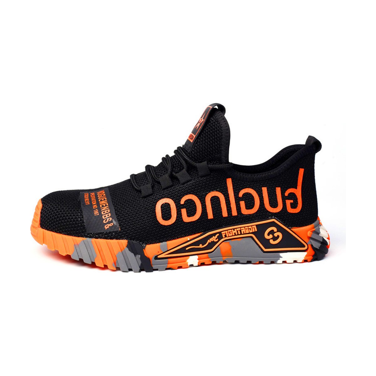 Men's Indestructible Steel Toe Work Shoes Letter Print