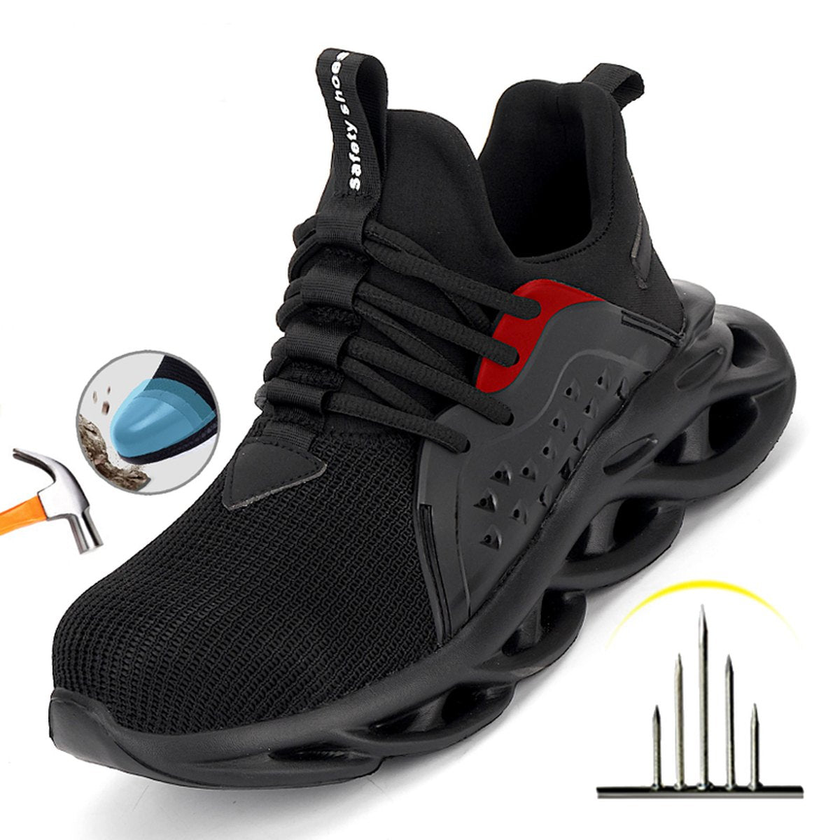 Men's Indestructible Work Shoes Sneakers Anti-puncture Safety