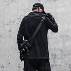Men's Irregular High Collar Loose Long Sleeve T-shirt