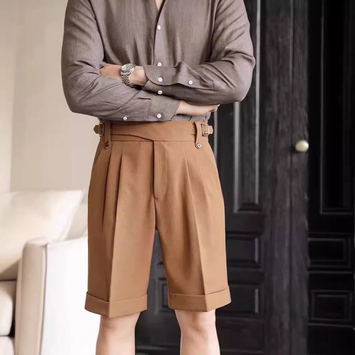 Men's Italian Retro Suit Shorts