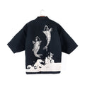 Men's Japanese Traditional Koi Print Kimono Cardigan Thick