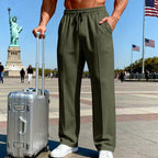 Men's Knit Casual Straight-leg Pants Plus Size Loose