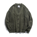 Men's Knit Sweater Japanese V-neck Cardigan Youth Student