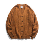 Men's Knit Sweater Japanese V-neck Cardigan Youth Student