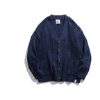 Men's Knit Sweater Japanese V-neck Cardigan Youth Student