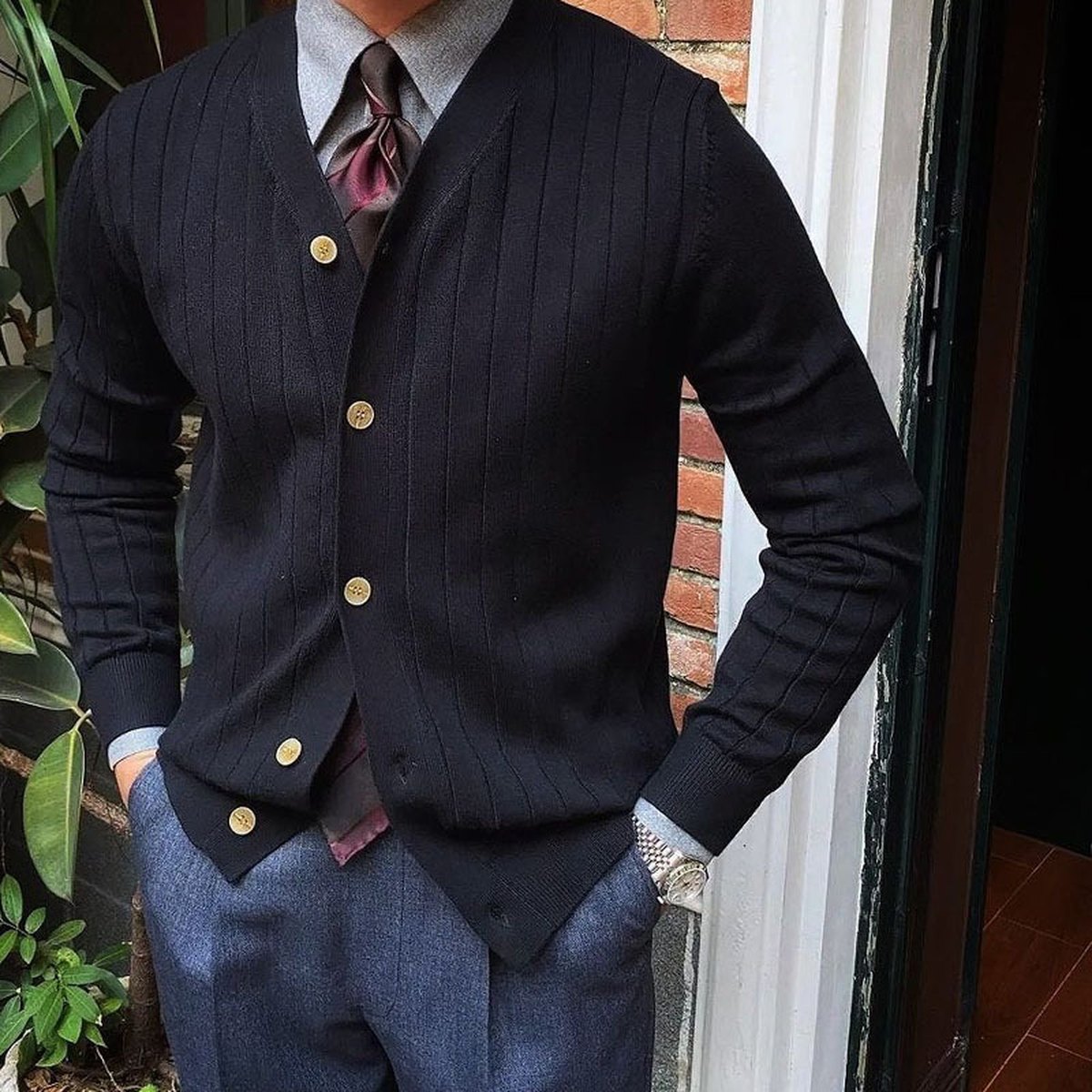 Men's Knitting Cardigan