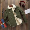 Men's Lamb Wool Plus Fleece Cargo Jacket