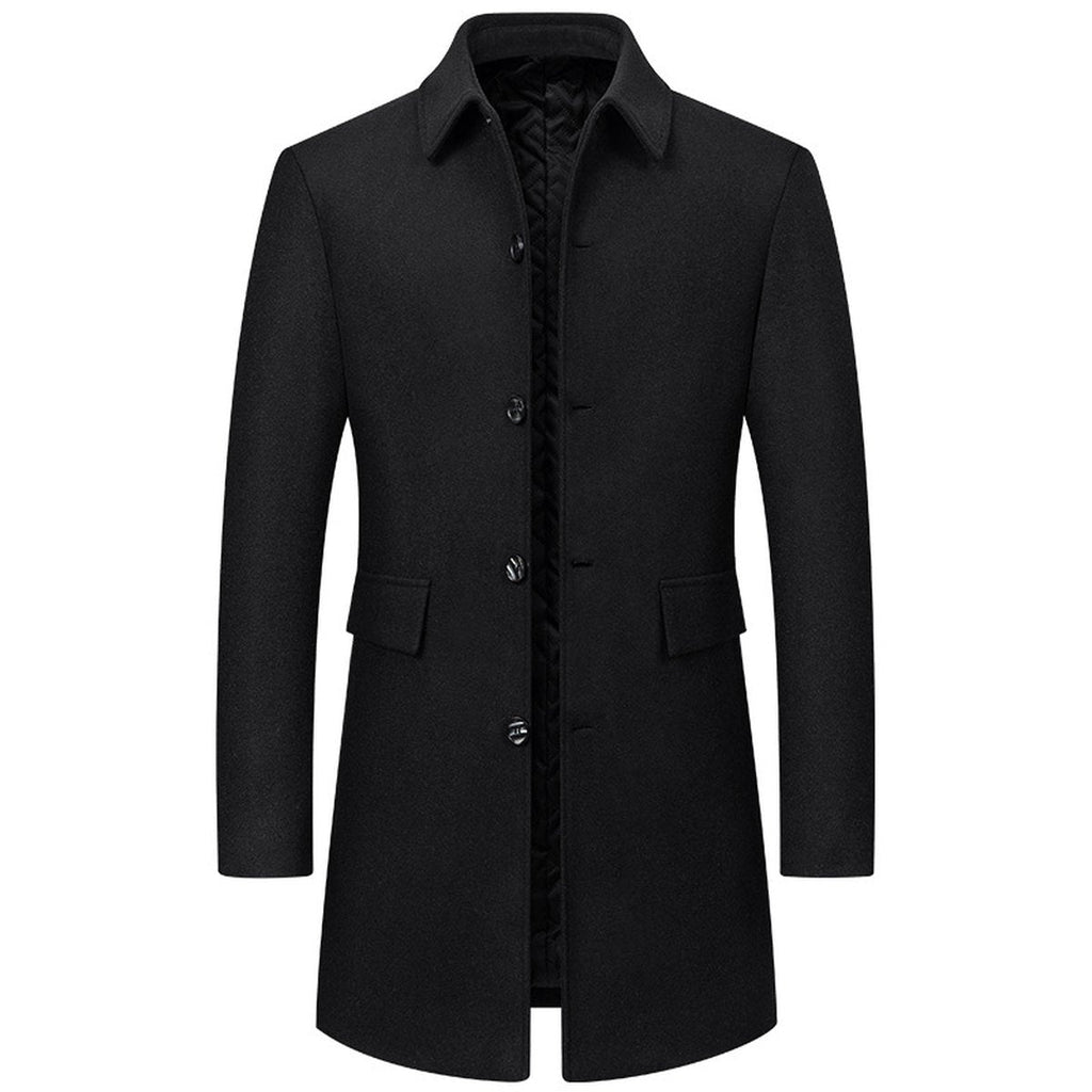 Men's Lapel Middle-aged Coat Woolen
