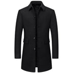 Men's Lapel Middle-aged Coat Woolen