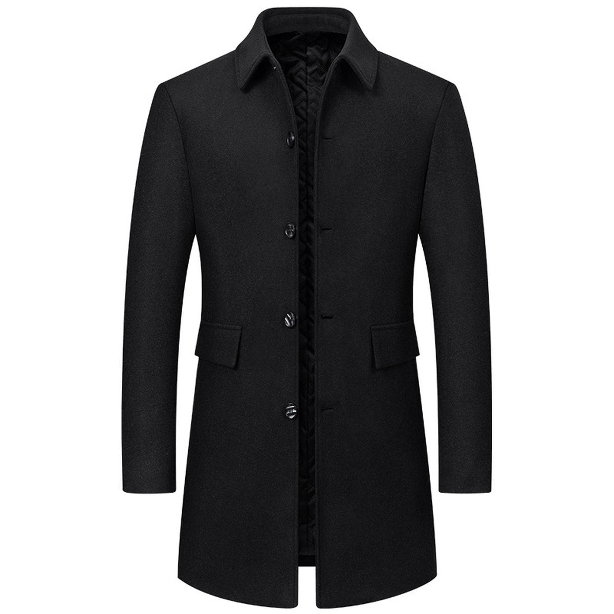 Men's Lapel Middle-aged Coat Woolen