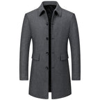 Men's Lapel Middle-aged Coat Woolen