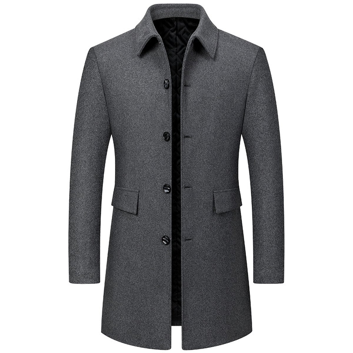 Men's Lapel Middle-aged Coat Woolen