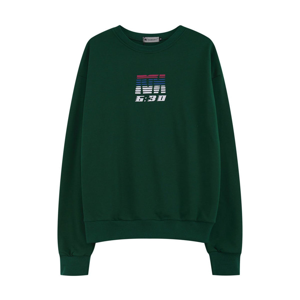 Men's Lazy Alphabet Print Long Sleeve T-shirt
