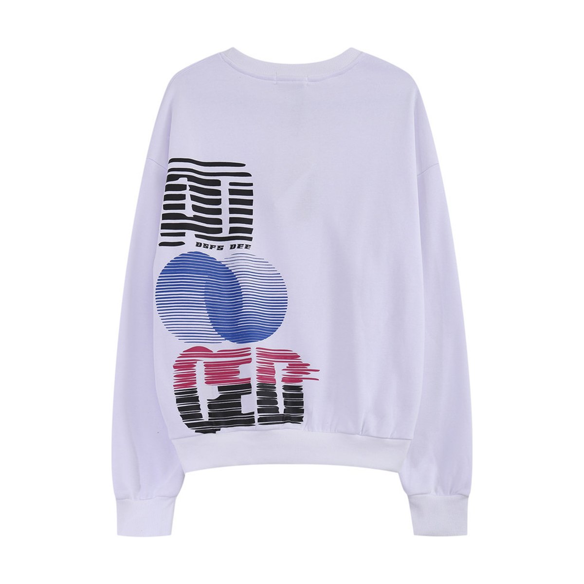 Men's Lazy Alphabet Print Long Sleeve T-shirt