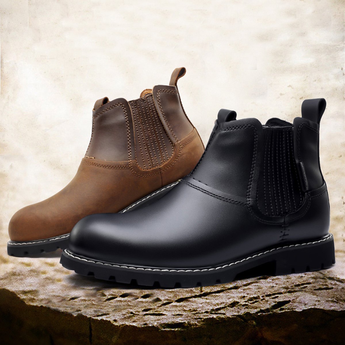 Men's Leather Ankle Boots