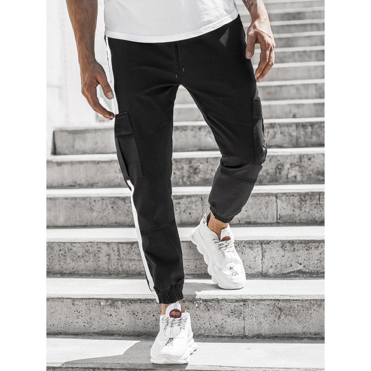 Men's Leather Bound Casual Pants