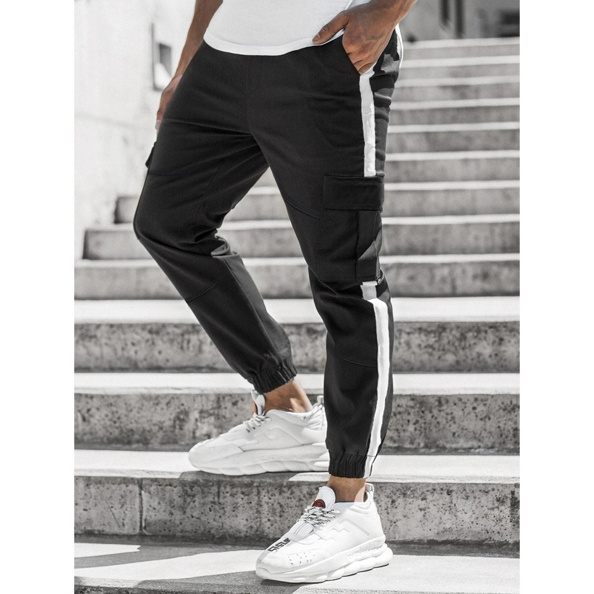 Men's Leather Bound Casual Pants