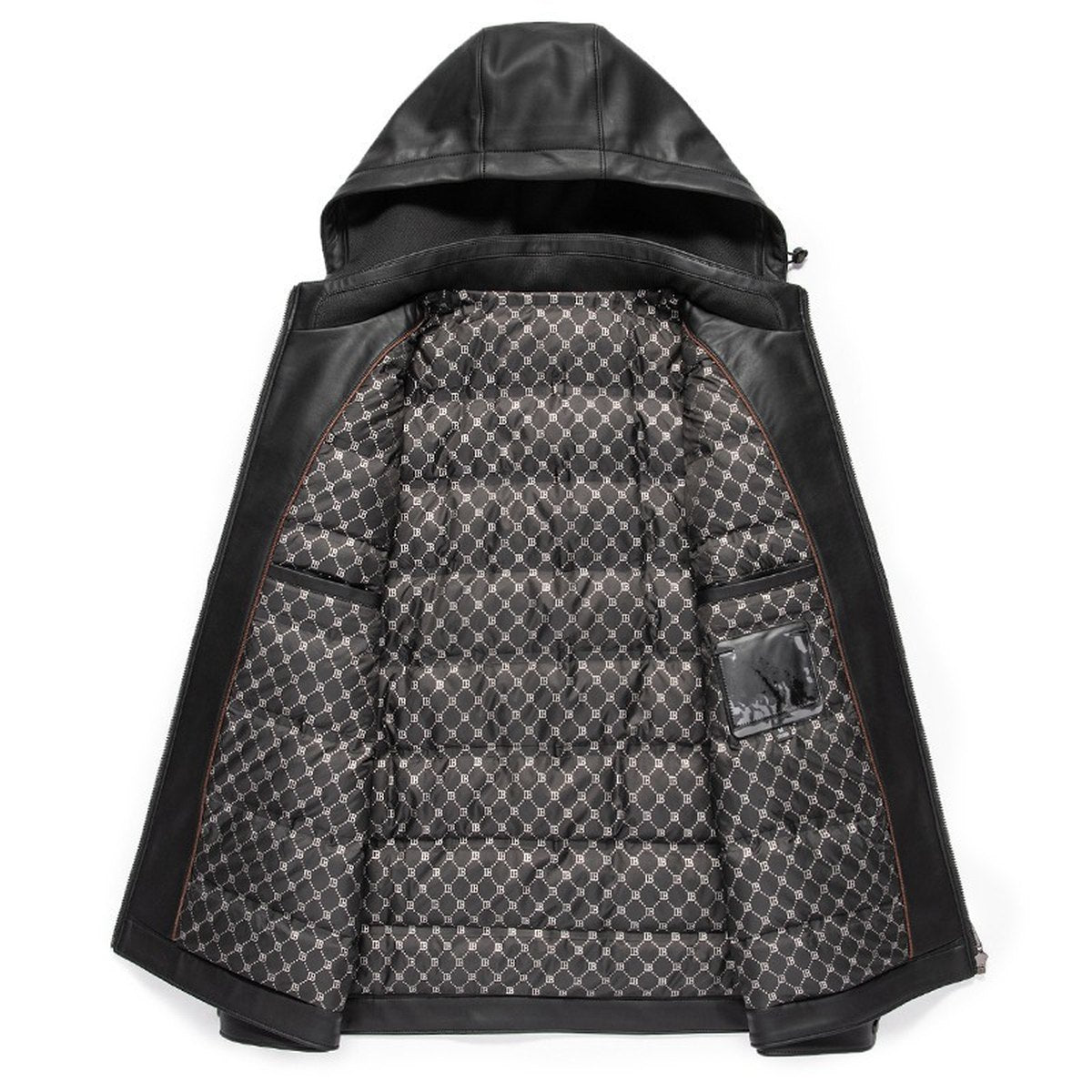 Men's Leather Down Jacket