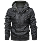 Men's Leather Jackets Faux Jacket Lapel Zip-up Slim