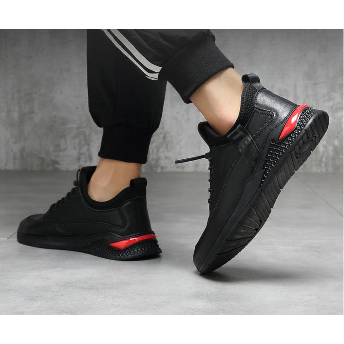 Men's Leather Shoes Tide Plus Velvet