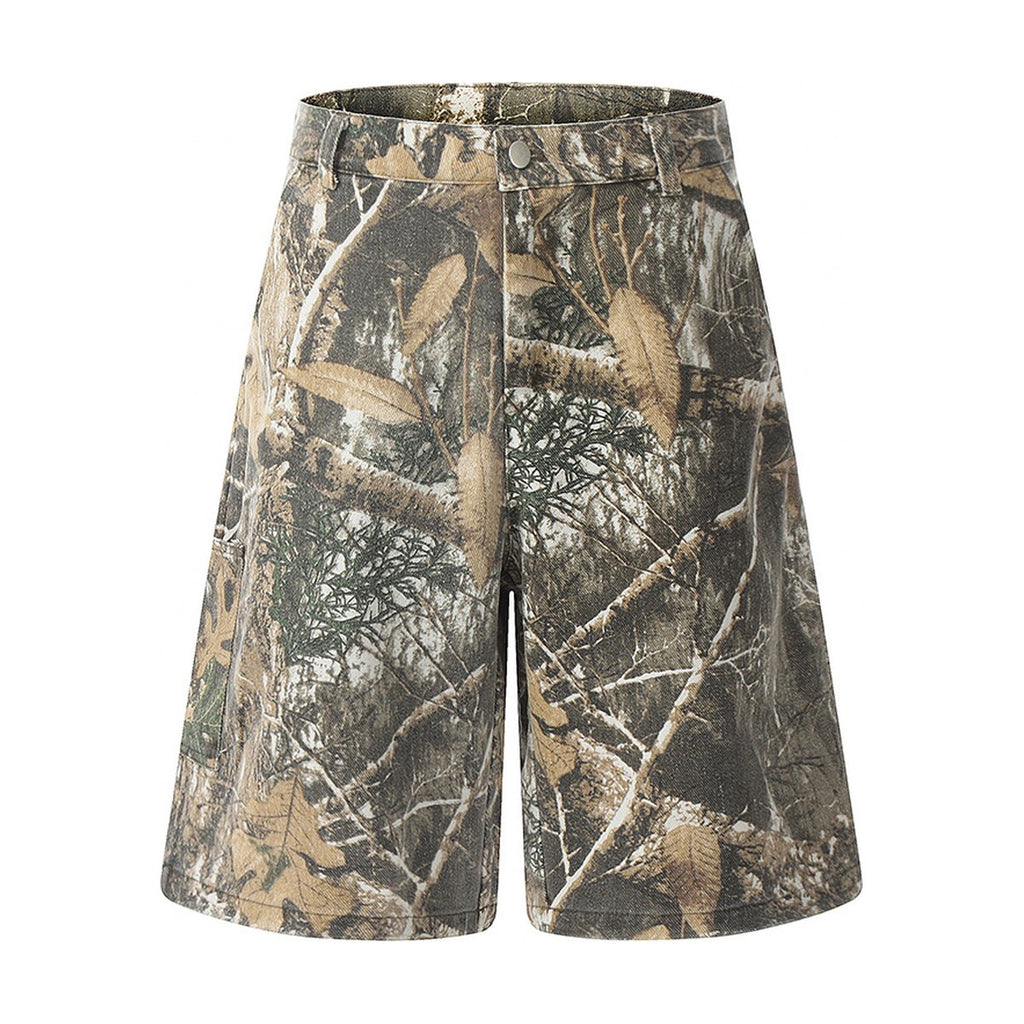 Men's Leaves Camouflage Workwear Shorts