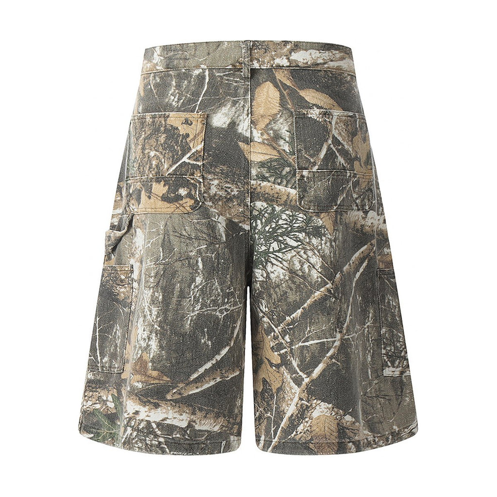 Men's Leaves Camouflage Workwear Shorts