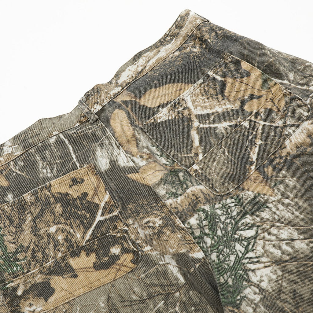 Men's Leaves Camouflage Workwear Shorts