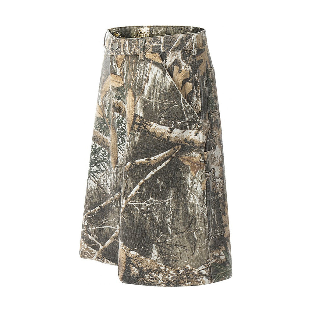 Men's Leaves Camouflage Workwear Shorts