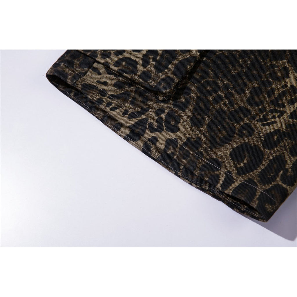 Men's Leopard Camouflage Workwear Shorts