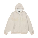 Men's Letter Embroidered Cardigan Sweater