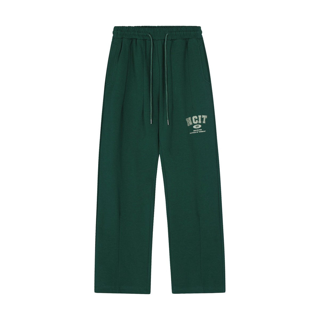 Men's Letter Embroidery Sports Straight Sweatpants