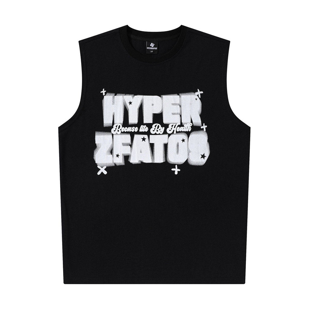 Men's Letter Printing Casual Vest