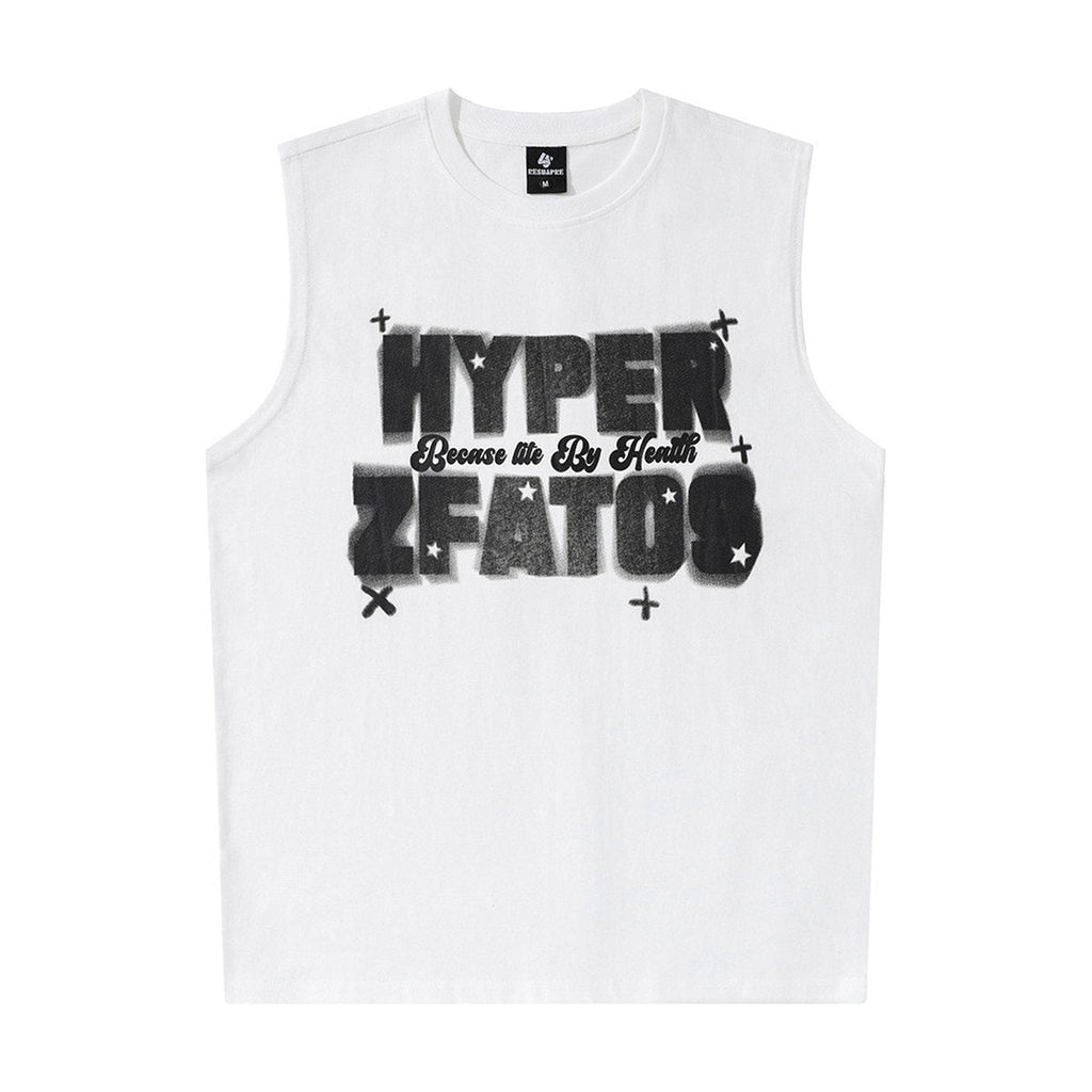 Men's Letter Printing Casual Vest