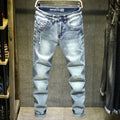 Men's Light Blue Ripped Jeans