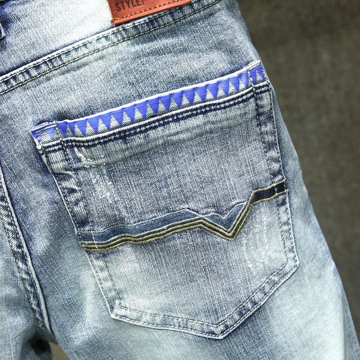 Men's Light Blue Ripped Jeans