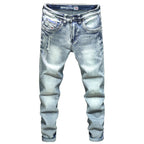 Men's Light Blue Ripped Jeans