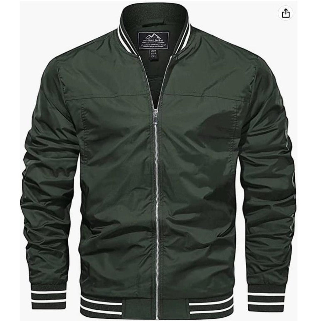 Men's Lightweight Windbreaker Bomber Jacket