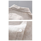 Men's Linen Breathable Shirt Solid Color Loose