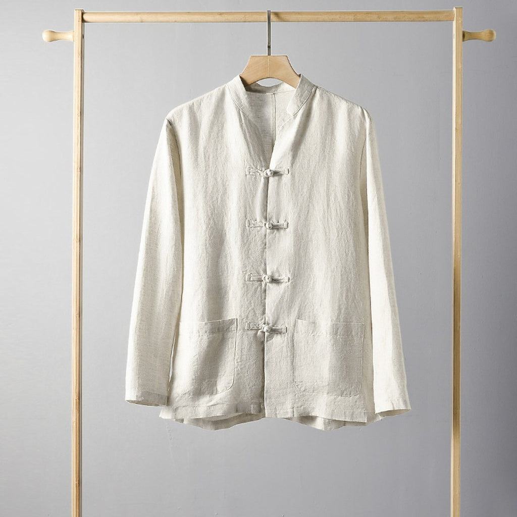 Men's Linen Shirt Chinese- Loose